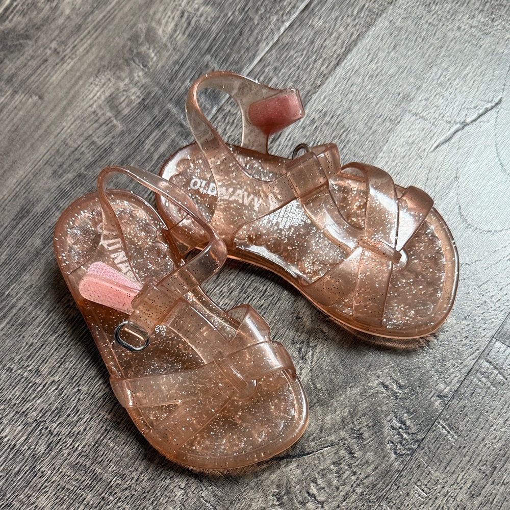 Old Navy Kids' Sparkle Jelly Sandals - Rose Pink